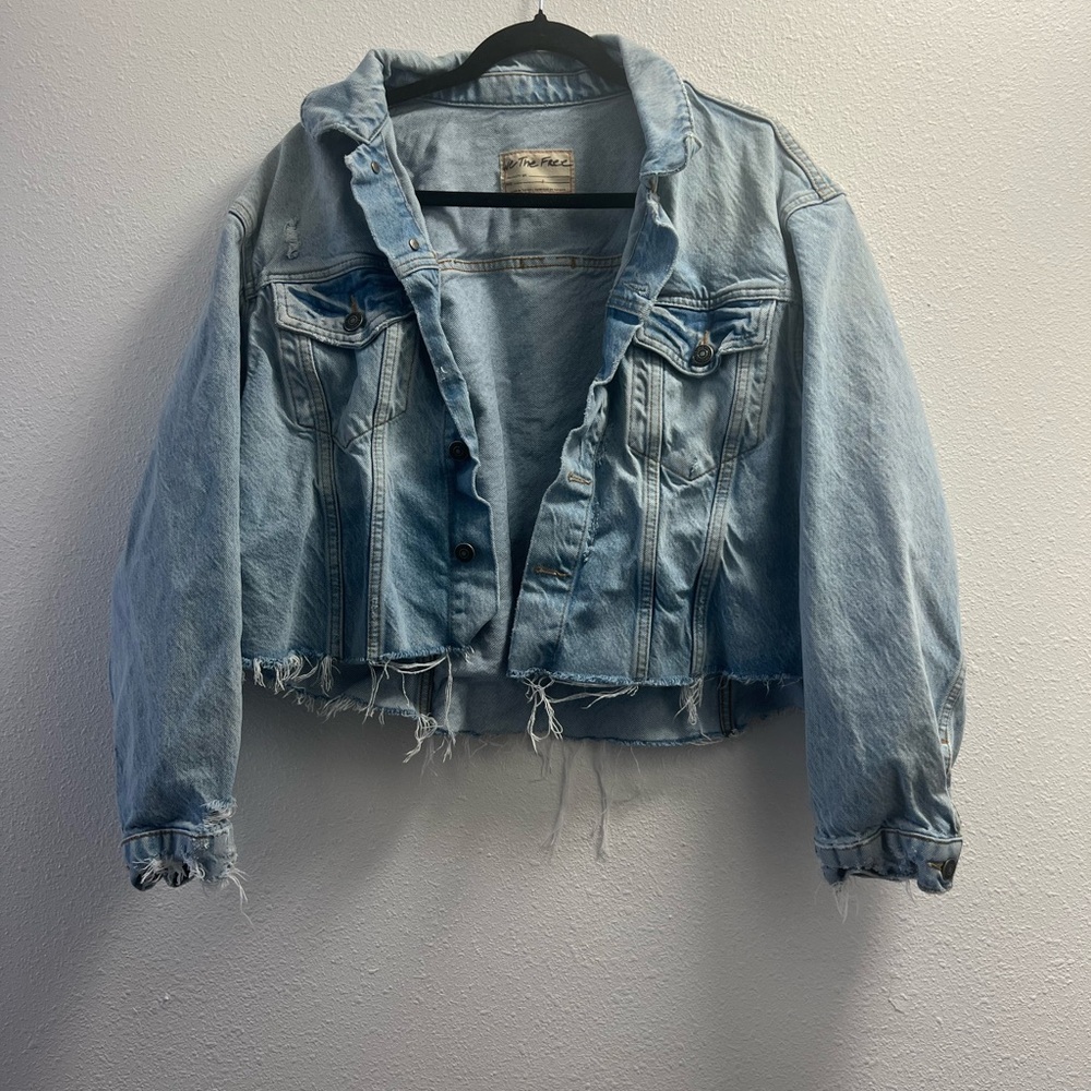 We The Free Cropped Denim Jacket